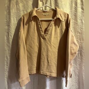 Madewell Blush V-Neck Sweatshirt
